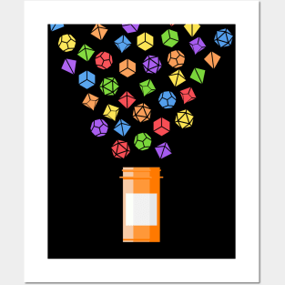 Rainbow Colorful Dice Pills Mental Health Awareness Posters and Art